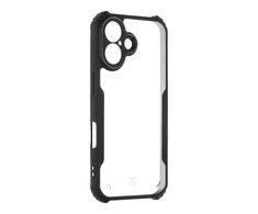 Tactical Quantum Stealth dėklas skirtas Apple iPhone 16 skaidrus ir juodos spalvos