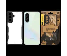 Tactical Quantum Stealth dėklas skirtas Samsung Galaxy A37 skaidrus/juodos spalvos