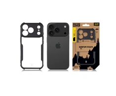 Tactical Quantum Stealth dėklas skirtas Apple iPhone 17 Pro skaidrus/juodos spalvos