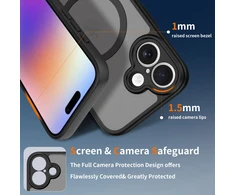 „Tech-Protect BasicMag MagSafe“ dėklas, skirtas „iPhone 17“ – matinis juodas