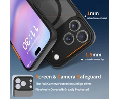 Tech-Protect BasicMag MagSafe dėklas skirtas Apple iPhone 17 Pro Max – matinis juodos spalvos