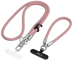 Dėklas TECH-PROTECT C10S ROPE CROSSBODY &amp; WRIST DUSTY ROSE/TITANIUM