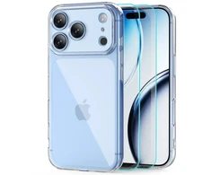 Dėklas TECH-PROTECT FLEXAIR + GLASS 2-PACK IPHONE 17 PRO MAX / 18 PRO MAX CLEAR