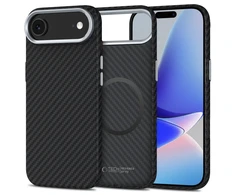 Tech-Protect Ion Carbon MagSafe dėklas skirtas Apple iPhone 17 Air – juodos spalvos ir Sidabrinis