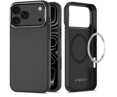 Dėklas Tech-Protect ION CARBON MagSafe iPhone 17 Pro Max / 18 Pro Max Juodas/SIDABRINIS