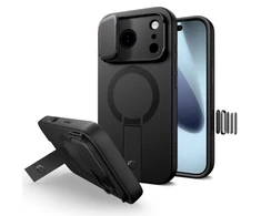 Tech-Protect Kevlar Aura MagSafe dėklas skirtas Apple iPhone 17 Pro Max – juodos spalvos