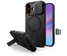 Tech-Protect Kevlar Aura MagSafe dėklas skirtas Apple iPhone 17 – juodos spalvos