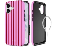 Dėklas Tech-Protect Lamano MagSafe Case for iPhone 17 - Raudona and Rožinė