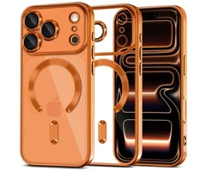„Tech-Protect MagFlex MagSafe“ dėklas, skirtas „iPhone 17 Pro“ – permatomas oranžinis