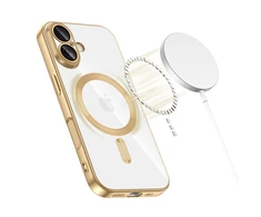 Tech-Protect MagFlex MagSafe dėklas skirtas Apple iPhone 17 – skaidrus aukso spalvos