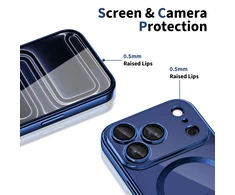 „Tech-Protect MagFlex MagSafe“ dėklas, skirtas „iPhone 17 Pro“ – skaidrus tamsiai mėlynas Mėlyna