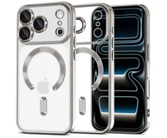 „Tech-Protect MagFlex MagSafe“ dėklas, skirtas „iPhone 17 Pro“ – skaidrus sidabrinis
