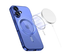 „Tech-Protect MagFlex MagSafe“ dėklas, skirtas „iPhone 17“ – skaidrus tamsiai mėlynas Mėlyna