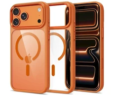 Dėklas Tech-Protect Magmat Magsafe CC case for iPhone 17 Pro / 18 Pro - oranžinis-transparent
