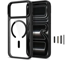 Dėklas Tech-Protect Magmat Magsafe CC do iPhone 17 Pro / 18 Pro juodas/clear