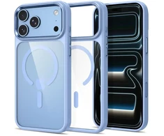 Dėklas Mėlyna Tech-Protect Magmat Magsafe CC do iPhone 17 Pro Max / 18 Pro Max light mėlynas/clear