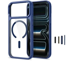 Dėklas Tech-Protect Magmat Magsafe CC Case for iPhone 17 Pro / 18 Pro - Navy Mėlyna and Transparent