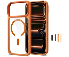 Dėklas Tech-Protect Magmat Magsafe CC case for iPhone 17 Pro / 18 Pro - oranžinis-transparent
