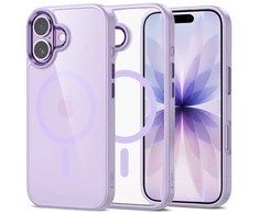 „Tech-Protect MagMat MagSafe“ dėklas, skirtas iPhone 17 - permatomas violetinis