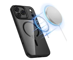 Tech-Protect MagMat MagSafe dėklas skirtas Apple iPhone 17 Pro – skaidrus juodos spalvos