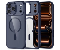 „Tech-Protect MagMat MagSafe“ dėklas, skirtas „iPhone 17 Pro Max“ – permatomas – tamsiai mėlynas Mėlyna