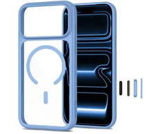 Tech-Protect MagOne CC MagSafe Case + Tempered Glass 2 vnt. for iPhone 18 Pro Max / 17 Pro Max - Clear Mėlyna
