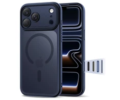 „Tech-Protect Magpeak Magsafe CC“ dėklas, skirtas „iPhone 17 Pro“ – matinės mėlynos spalvos Mėlyna