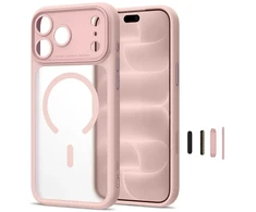 Dėklas TECH-PROTECT MAGPEAK MAGSAFE CC IPHONE 17 PRO MAX / 18 PRO MAX MATINIS ROŽINIS