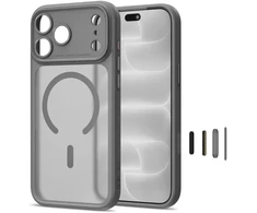 Dėklas TECH-PROTECT MAGPEAK MAGSAFE CC IPHONE 17 PRO MAX / 18 PRO MAX Šaltas titanas