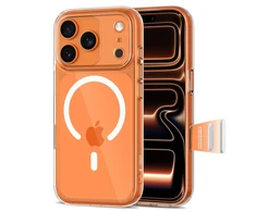 „Tech-Protect Magpeak Magsafe CC“ dėklas, skirtas „iPhone 17 Pro Max“ – skaidrus