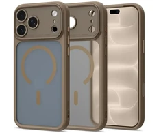 Dėklas TECH-PROTECT MAGPEAK MAGSAFE CC IPHONE 17 PRO / 18 PRO matinis tamsiai pilkšvai rudas