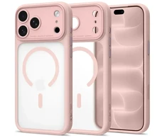 Dėklas TECH-PROTECT MAGPEAK MAGSAFE CC IPHONE 17 PRO MAX / 18 PRO MAX MATINIS ROŽINIS