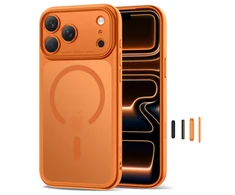 „Tech-Protect Magpeak MagSafe CC“ dėklas, skirtas „iPhone 17 Pro“ – oranžinis