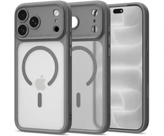 Dėklas TECH-PROTECT MAGPEAK MAGSAFE CC IPHONE 17 PRO / 18 PRO matinis titanas