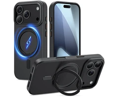 Tech-Protect MagRing MagSafe dėklas skirtas Apple iPhone 17 Pro Max – matinis juodos spalvos