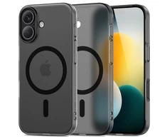 „Tech-Protect MagSlim MagSafe“ dėklas, skirtas „iPhone 17“ – matinis juodas