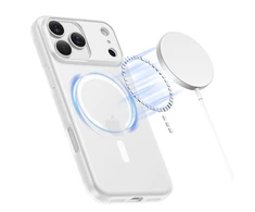 „Tech-Protect MagSlim MagSafe“ dėklas, skirtas „iPhone 17 Pro Max“ – matinis baltas