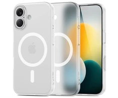 „Tech-Protect MagSlim MagSafe“ dėklas, skirtas „iPhone 17“ – matinės baltos spalvos