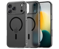„Tech-Protect MagSlim MagSafe“ dėklas, skirtas „iPhone 17 Pro Max“ – matinis juodas