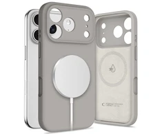 „Tech-Protect“ silikoninis „MagSafe“ dėklas, skirtas „iPhone 17 Pro“ – pilkas