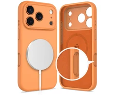 „Tech-Protect“ silikoninis „MagSafe“ dėklas, skirtas „iPhone 17 Pro Max“ – oranžinis