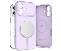 „Tech-Protect“ silikoninis „MagSafe“ dėklas, skirtas „iPhone 17“ – Violetinė