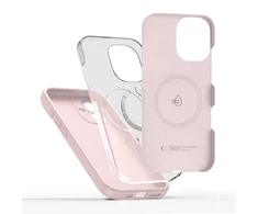 „Tech-Protect“ silikoninis „MagSafe“ dėklas, skirtas „iPhone 17“ – Rožinė