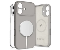 „Tech-Protect Silicone Magsafe iPhone 17“ apsauginis dėklas, akmens pilkas