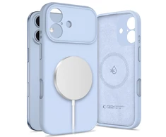 „Tech-Protect“ silikoninis „MagSafe“ dėklas, skirtas „iPhone 17“ – Mėlyna