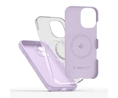 „Tech-Protect“ silikoninis „MagSafe“ dėklas, skirtas „iPhone 17“ – Violetinė