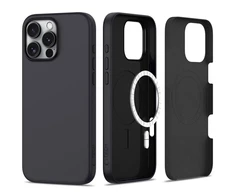 Apple iPhone 16 Pro Tech-Protect Silicone MagSafe Matte dėklas telefonui juodos spalvos