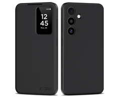 Tech-Protect Smart Wallet Dėklas skirtas Samsung Galaxy S25 – Matte juodos spalvos