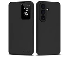 Dėklas Tech-Protect Smart Wallet Samsung Galaxy S26 matinė juoda