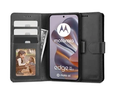 Tech-Protect atverčiamas Motorola Edge 50 NEO dėklas telefonui juodos spalvos